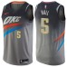 Men's Nike Oklahoma City Thunder #5 Devon Hall Swingman Gray NBA Jersey - City Edition