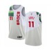 Men's Nike Milwaukee Bucks #11 Brook Lopez White Swingman Jersey - Earned Edition