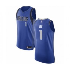 Men's Dallas Mavericks #1 Courtney Lee Authentic Royal Blue Basketball Jersey - Icon Edition