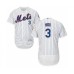 Men's New York Mets #3 Tomas Nido White Home Flex Base Authentic Collection Baseball Player Stitched Jersey