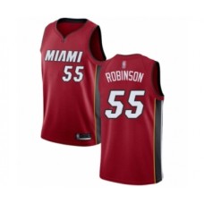 Men's Miami Heat #55 Duncan Robinson Authentic Red Basketball Stitched Jersey Statement Edition