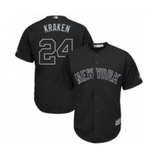 Men's New York Yankees #24 Gary Sanchez Kraken Authentic Black 2019 Players Weekend Baseball Jersey