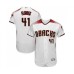 Men's Arizona Diamondbacks #41 Wilmer Flores White Home Authentic Collection Flex Base Baseball Jersey