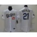 Men's Los Angeles Dodgers #21 Walker Buehl White Nike World Series Champions Authentic Stitched Jersey