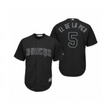 Men's Arizona Diamondbacks #5 Eduardo Escobar El De La Pica Black 2019 Players Weekend Replica Stitched Jersey