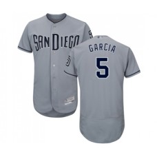 Men's San Diego Padres #5 Greg Garcia Authentic Grey Road Cool Base Baseball Jersey