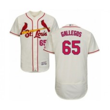 Men's St. Louis Cardinals #65 Giovanny Gallegos Cream Alternate Flex Base Authentic Collection Baseball Player Stitched Jersey