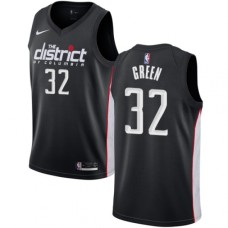 Men's Nike Washington Wizards #32 Jeff Green Swingman Black NBA Jersey - City Edition