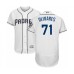 Men's San Diego Padres #71 Edward Olivares White Home Flex Base Authentic Collection Baseball Player Stitched Jersey