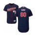 Men's Minnesota Twins #60 Jake Cave Authentic Navy Blue Alternate Flex Base Authentic Collection Baseball Player Stitched Jersey