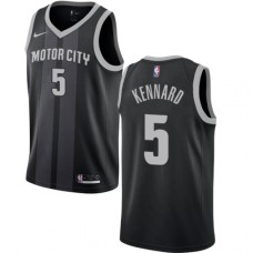 Men's Nike Detroit Pistons #5 Luke Kennard Swingman Black NBA Jersey - City Edition