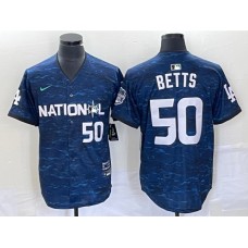 Men's Los Angeles Dodgers #50 Mookie Betts Nike Royal 2023 MLB All-Star Game Limited Player Stitched Jersey