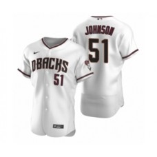 Men's Arizona Diamondbacks #51 Randy Johnson Nike White Crimson Authentic 2020 Home Stitched Jersey