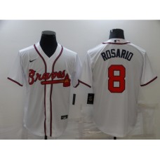 Men's Atlanta Braves #8 Eddie Rosario Nike White Stitched Jersey