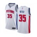 Men's Detroit Pistons #35 Christian Wood Authentic White Basketball Stitched Jersey - Association Edition