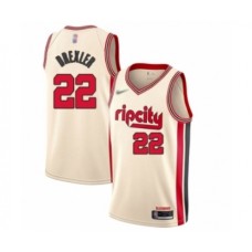 Men's Portland Trail Blazers #22 Clyde Drexler Swingman Cream Basketball Stitched Jersey - 2019 20 City Edition