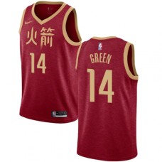 Men's Nike Houston Rockets #14 Gerald Green Swingman Red NBA Jersey - 2018 19 City Edition