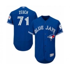 Men's Toronto Blue Jays #71 T.J. Zeuch Blue Alternate Flex Base Authentic Collection Baseball Player Stitched Jersey