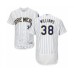 Men's Milwaukee Brewers #38 Devin Williams White Home Flex Base Authentic Collection Baseball Player Stitched Jersey