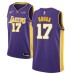 Men's Nike Los Angeles Lakers #17 Isaac Bonga Swingman Purple NBA Jersey - Statement Edition