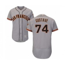 Men's San Francisco Giants #74 Jandel Gustave Grey Road Flex Base Authentic Collection Baseball Player Stitched Jersey