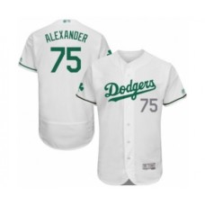 Men's Los Angeles Dodgers #75 Scott Alexander White Celtic Flexbase Authentic Collection Baseball Player Stitched Jersey