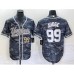 Men's New York Yankees #99 Aaron Judge Numbre Grey Camo Cool Base Stitched Baseball Jersey