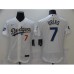 Men's Nike Los Angeles Dodgers #7 Julio Urias White World Series Champions Authentic Stitched Jersey