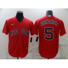 Men's Boston Red Sox #5 Enrique Hernandez Nike Red Game Stitched Jersey