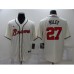 Men's Atlanta Braves #27 Austin Riley Cream Stitched MLB Cool Base Nike Jersey