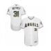 Men's Los Angeles Angels of Anaheim #31 Ty Buttrey Authentic White 2016 Memorial Day Fashion Flex Base Baseball Player Stitched Jersey