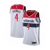 Men's Washington Wizards #4 Isaiah Thomas Authentic White Basketball Stitched Jersey - Association Edition