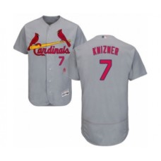 Men's St. Louis Cardinals #7 Andrew Knizner Grey Road Flex Base Authentic Collection Baseball Player Stitched Jersey