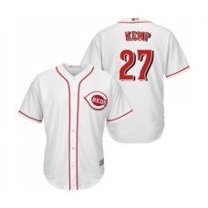 Men's Cincinnati Reds #27 Matt Kemp Replica White Home Cool Base Baseball Jersey