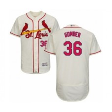 Men's St. Louis Cardinals #36 Austin Gomber Cream Alternate Flex Base Authentic Collection Baseball Player Stitched Jersey