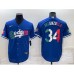 Men's Los Angeles Dodgers #34 Toro Valenzuela Royal Mexico Cool Base Stitched Baseball Jersey