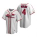 Men's Nike St. Louis Cardinals #4 Yadier Molina White Cooperstown Collection Home Stitched Baseball Jersey