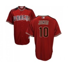 Men's Arizona Diamondbacks #10 Adam Jones Replica Red Brick Alternate Cool Base Baseball Jersey