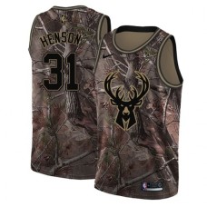 Men's Nike Milwaukee Bucks #31 John Henson Swingman Camo Realtree Collection NBA Jersey