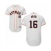 Men's Houston Astros #16 Aledmys Diaz White Home Flex Base Authentic Collection Baseball Jersey