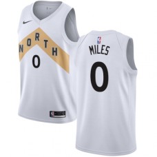 Men's Nike Toronto Raptors #0 C.J. Miles Swingman White NBA Jersey - City Edition