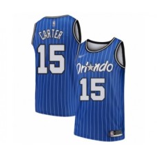 Men's Orlando Magic #15 Vince Carter Authentic Blue Hardwood Classics Basketball Stitched Jersey