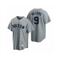 Men's Boston Red Sox #9 Ted Williams Nike Gray Cooperstown Collection Road Stitched Jersey