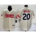 Men's Los Angeles Angels #20 Jared Walsh Cream 2022 City Connect Cool Base Stitched Jersey