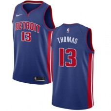 Men's Nike Detroit Pistons #13 Khyri Thomas Swingman Royal Blue NBA Jersey - Icon Edition