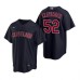 Men's Nike Cleveland Indians #52 Mike Clevinger Navy Alternate Stitched Baseball Jersey