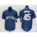 Men's Chicago White Sox #45 Michael Jordan Navy Cool Base Stitched Jersey