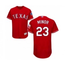 Men's Texas Rangers #23 Mike Minor Red Alternate Flex Base Authentic Collection Baseball Jersey