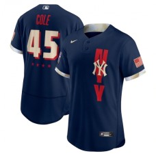 Men's New York Yankees #45 Gerrit Cole Nike Navy 2021 MLB All-Star Game Authentic Player Stitched Jersey