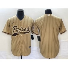 Men's San Diego Padres Blank Grey Cool Base Stitched Baseball Jersey